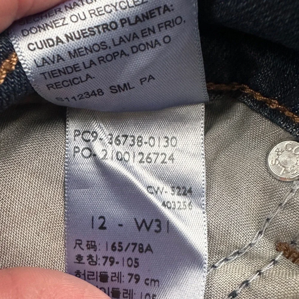 Signature by Levi Strauss & Co. Boyfriend Jeans Women 12 Blue Excellent Mid Rise